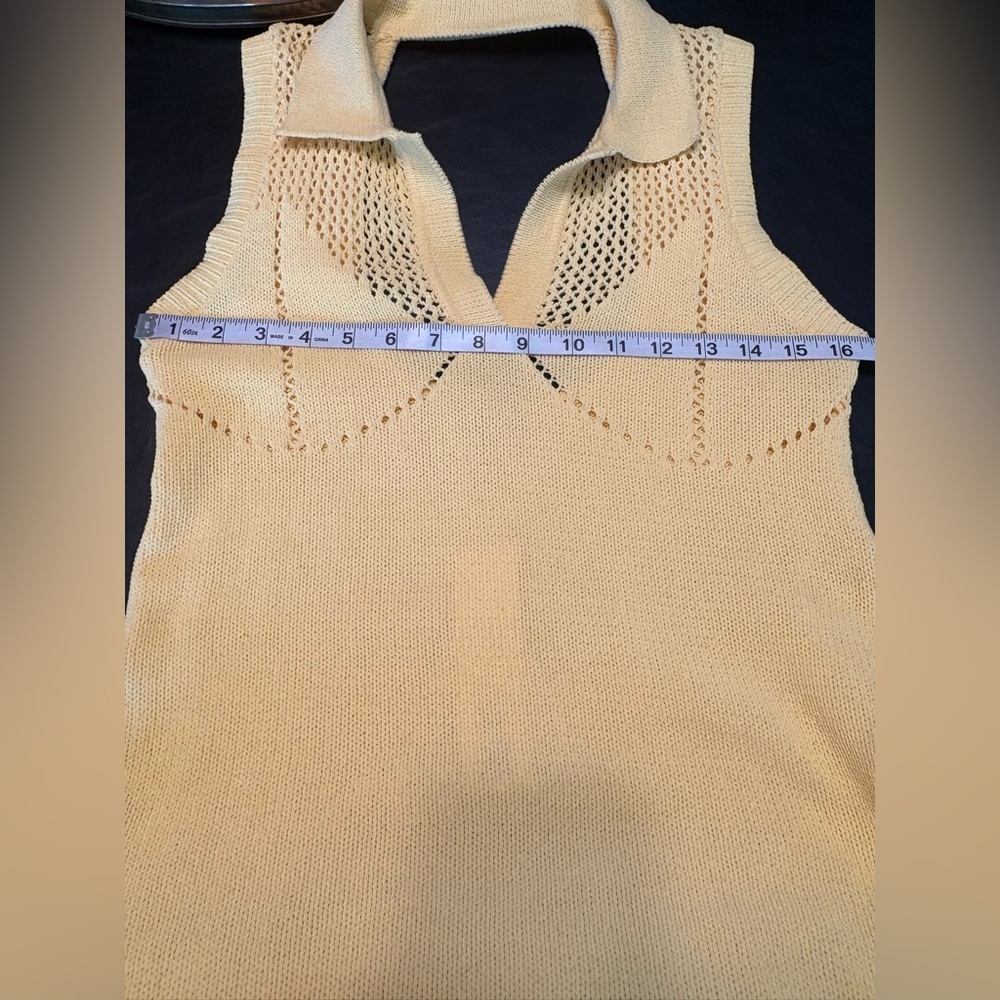 Zara Mustard Sleeveless Mini Dress - Picture 9 of 11